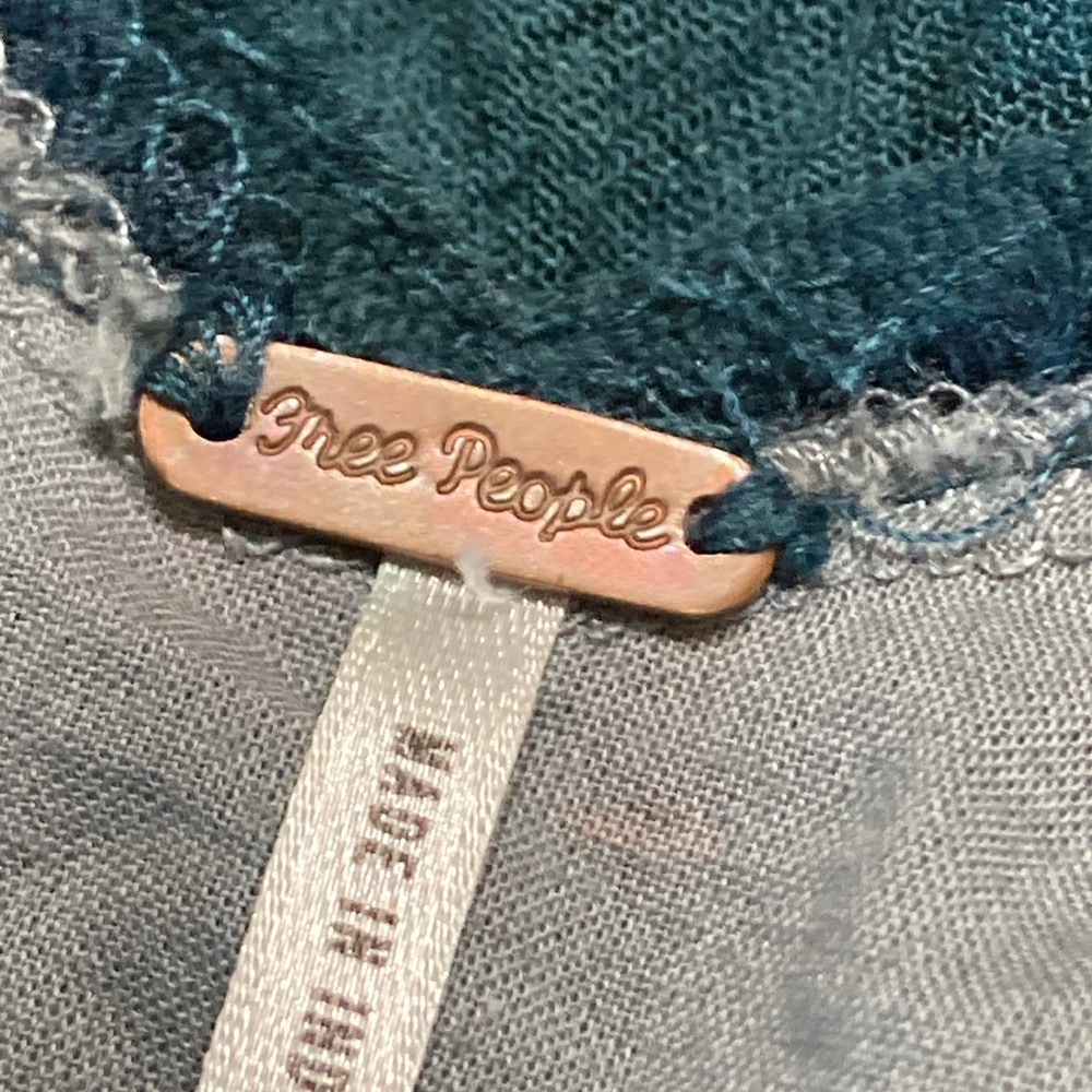 Free People Teal Lace Detail Dress - Picture 9 of 10